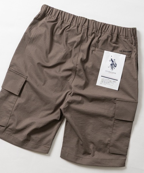 JOHN'S CLOSET(ジョンズクローゼット)の「【3】〔U.S.POLO ASSN.〕ワンポイント刺繍 ストレッチ ワイドカーゴショーツ(カーゴパンツ・メンズ・カーキ/ブラック/ベージュ・LARGE/MEDIUM/X-LARGE)」の2枚目の写真