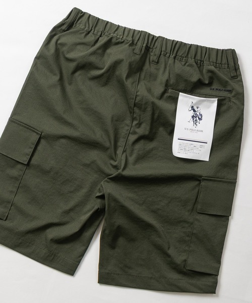 JOHN'S CLOSET(ジョンズクローゼット)の「【3】〔U.S.POLO ASSN.〕ワンポイント刺繍 ストレッチ ワイドカーゴショーツ(カーゴパンツ・メンズ・カーキ/ブラック/ベージュ・LARGE/MEDIUM/X-LARGE)」の3枚目の写真