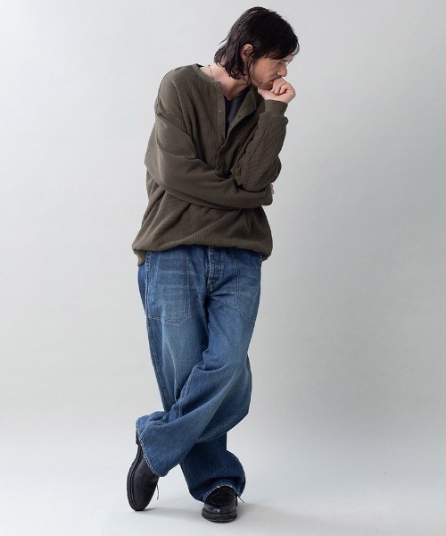EGO TRIPPING（エゴトリッピング）の「mlt5724-Deepfront カットソー(666703)（Tシャツ/カットソー・メンズ・チャコール/ベージュ/ホワイト/ブラック・48/46）」の5枚目の写真