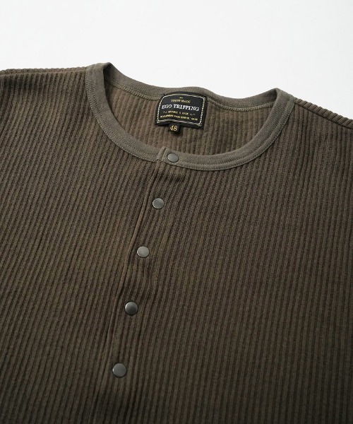 EGO TRIPPING（エゴトリッピング）の「mlt5724-Deepfront カットソー(666703)（Tシャツ/カットソー・メンズ・チャコール/ベージュ/ホワイト/ブラック・48/46）」の12枚目の写真