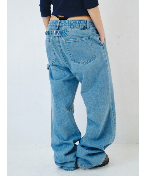 セール】CINCH-BACK DENIM PANTS, LIGHT BLUE（デニムパンツ