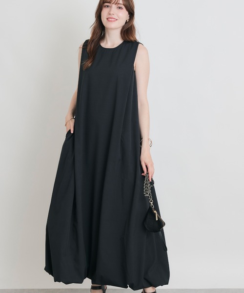 PICCIN(ピッチン)の「ノースリーブバルーンワンピース(ワンピース・レディース・チャコールグレー/ブラック・M)」の1枚目の写真