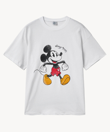 ウォッシュドウォーキング _ミッキー_ Tシャツ (ホワイト)