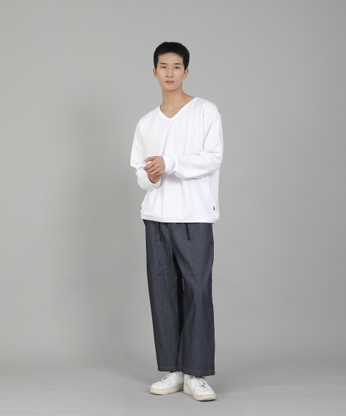 SAINTCREW（セントクルー）の「無地VネックスウェットシャツRVS-874ホワイト（スウェット・メンズ・その他・LARGE/MEDIUM/XX-LARGE/XXX-LARGE/XXXX-LARGE/X-LARGE）」の7枚目の写真