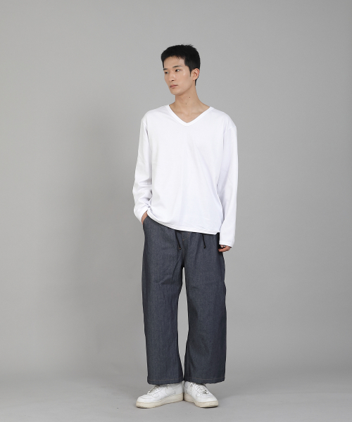 SAINTCREW（セントクルー）の「無地VネックスウェットシャツRVS-874ホワイト（スウェット・メンズ・その他・LARGE/MEDIUM/XX-LARGE/XXX-LARGE/XXXX-LARGE/X-LARGE）」の3枚目の写真
