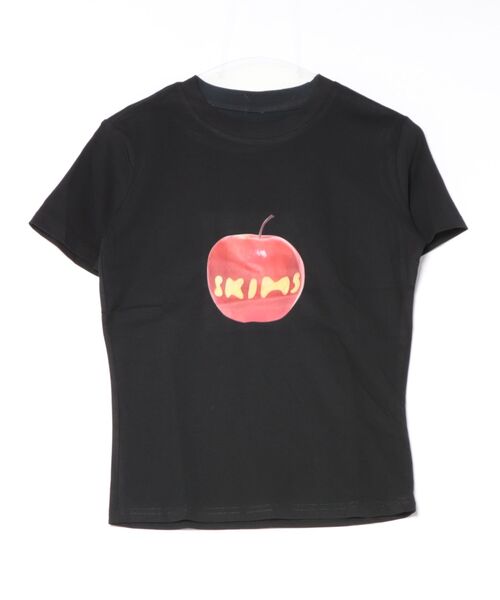 Achic(アシック)の「アップルモチーフコンパクト半袖Tシャツ(Tシャツ/カットソー・レディース・グレー/ブラック・M)」の17枚目の写真