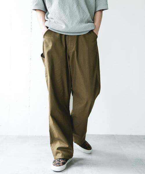 URBAN RESEARCH DOORS(アーバンリサーチドアーズ)の「リネンブレンドイージーペインターパンツ(その他パンツ・メンズ・ネイビー/ベージュ/カーキ・LARGE/MEDIUM)」の2枚目の写真