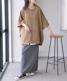 「アイロン不要」シュリンクオーバーサイズドルマンT