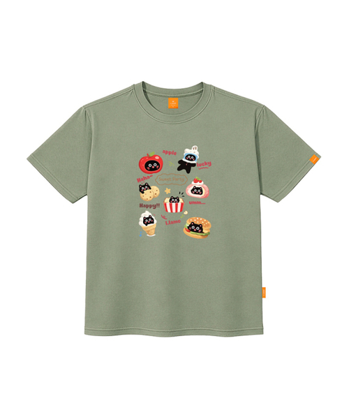 LLAMO(エラモ)の「スイートパーティ 半袖Tシャツ 男女共用 ビッグサイズ(Tシャツ/カットソー・メンズ・グレー/カーキ/ベージュ/ホワイト・SMALL/MEDIUM/LARGE/X-LARGE/2XL/4XL/3XL)」の7枚目の写真