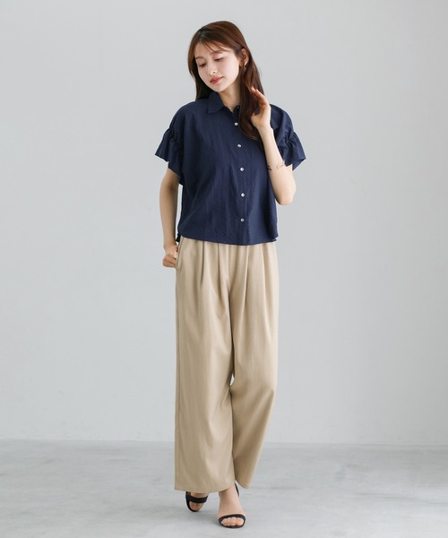 Emilyan(エミリアン)の「【 大人フェミニン 】 ナチュラルエアータンブラー・バルーンスリーブシャツブラウス(シャツ/ブラウス・レディース・ネイビー/ライム/オフホワイト・M)」の19枚目の写真