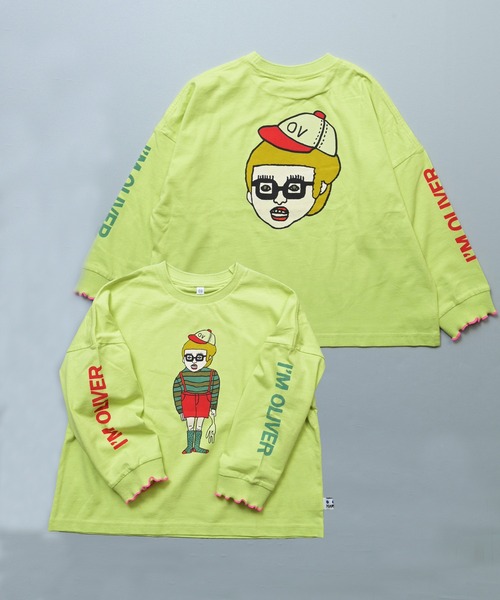 MARKEY'S(マーキーズ)の「袖リブビッグ長袖Tシャツ(Tシャツ/カットソー・キッズ・ブラウン/イエロー/クリーム/ライトピンク・150/90/100/110/80/140/130/120)」の13枚目の写真