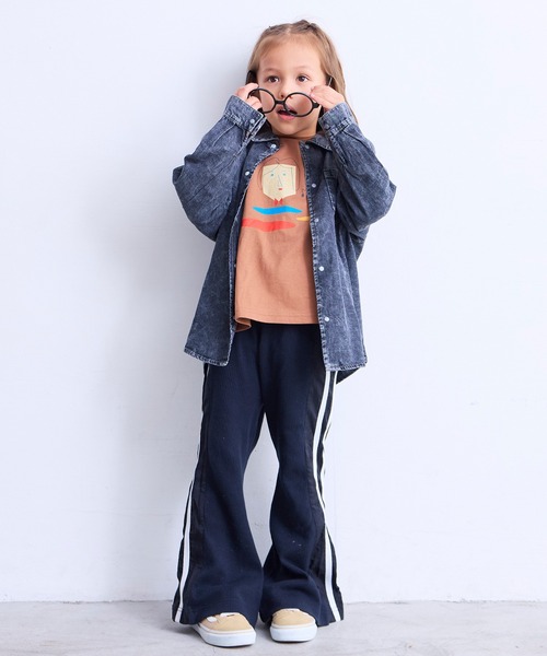 MARKEY'S(マーキーズ)の「袖リブビッグ長袖Tシャツ(Tシャツ/カットソー・キッズ・ブラウン/イエロー/クリーム/ライトピンク・150/90/100/110/80/140/130/120)」の19枚目の写真