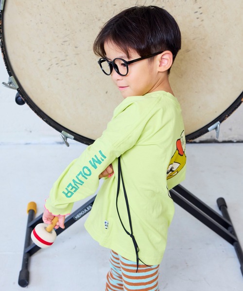 MARKEY'S(マーキーズ)の「袖リブビッグ長袖Tシャツ(Tシャツ/カットソー・キッズ・ブラウン/イエロー/クリーム/ライトピンク・150/90/100/110/80/140/130/120)」の14枚目の写真