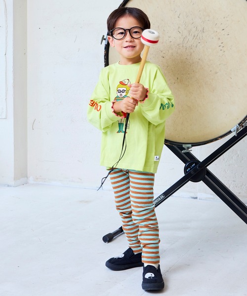 MARKEY'S(マーキーズ)の「袖リブビッグ長袖Tシャツ(Tシャツ/カットソー・キッズ・ブラウン/イエロー/クリーム/ライトピンク・150/90/100/110/80/140/130/120)」の15枚目の写真