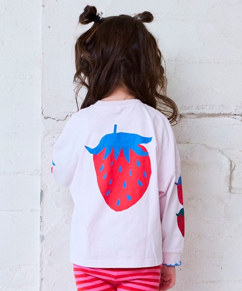 MARKEY'S(マーキーズ)の「袖リブビッグ長袖Tシャツ(Tシャツ/カットソー・キッズ・ブラウン/イエロー/クリーム/ライトピンク・150/90/100/110/80/140/130/120)」の10枚目の写真