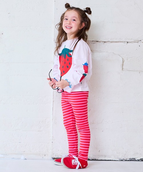 MARKEY'S(マーキーズ)の「袖リブビッグ長袖Tシャツ(Tシャツ/カットソー・キッズ・ブラウン/イエロー/クリーム/ライトピンク・150/90/100/110/80/140/130/120)」の11枚目の写真