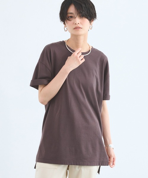 BARNYARDSTORM(バンヤードストーム)の「BARNYARDSTORM / バックタックBIG T / マシンウォッシャブル(Tシャツ/カットソー・レディース・チャコールグレー/ホワイト/ブラウン・FREE)」の14枚目の写真