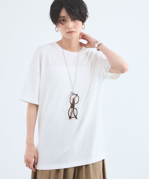 BARNYARDSTORM(バンヤードストーム)の「BARNYARDSTORM / バックタックBIG T / マシンウォッシャブル(Tシャツ/カットソー・レディース・チャコールグレー/ホワイト/ブラウン・FREE)」の6枚目の写真