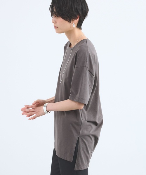 BARNYARDSTORM(バンヤードストーム)の「BARNYARDSTORM / バックタックBIG T / マシンウォッシャブル(Tシャツ/カットソー・レディース・チャコールグレー/ホワイト/ブラウン・FREE)」の10枚目の写真