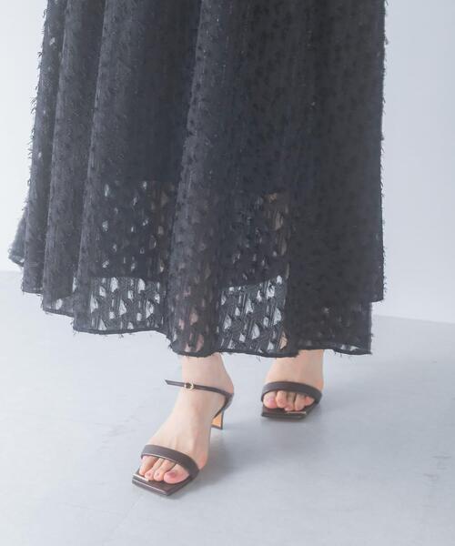URBAN RESEARCH ROSSO WOMEN（アーバンリサーチ　ロッソ）の「カットジャガードVネックワンピース（ワンピース・レディース・ブラック/オフホワイト・FREE）」の3枚目の写真