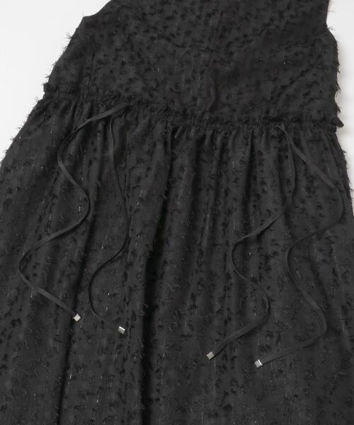 URBAN RESEARCH ROSSO WOMEN（アーバンリサーチ　ロッソ）の「カットジャガードVネックワンピース（ワンピース・レディース・ブラック/オフホワイト・FREE）」の7枚目の写真