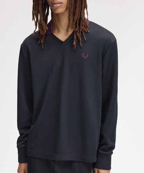 FRED PERRY（フレッドペリー）の「【ZOZO & ONLINESHOP限定】Contrast Collar Sweatshirt／コントラストカラースウェット（スウェット・メンズ・ネイビー・L/M/S）」の6枚目の写真