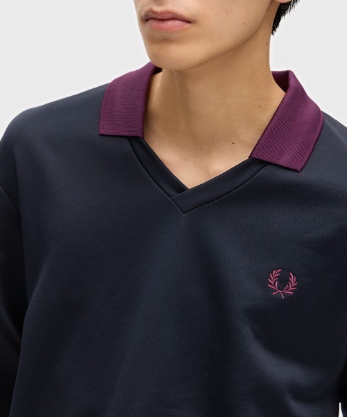 FRED PERRY（フレッドペリー）の「【ZOZO & ONLINESHOP限定】Contrast Collar Sweatshirt／コントラストカラースウェット（スウェット・メンズ・ネイビー・L/M/S）」の3枚目の写真