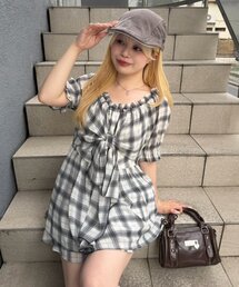 ビッグリボンチュニックブラウス