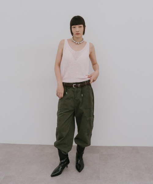 HANNE（アン）の「ローゲージニットベスト（ベスト・レディース・ブラック/ホワイト/ピンク・FREE）」の6枚目の写真