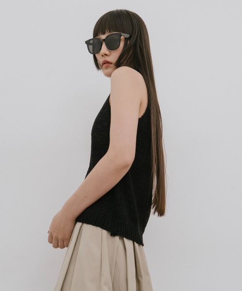 HANNE（アン）の「ローゲージニットベスト（ベスト・レディース・ブラック/ホワイト/ピンク・FREE）」の13枚目の写真