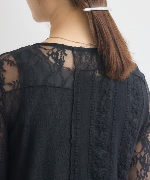 KATHARINE ROSS(キャサリンロス)の「レースブラウス/総レースシアーカーディガン(シャツ/ブラウス・レディース・オフホワイト/ブラック・FREE)」の8枚目の写真