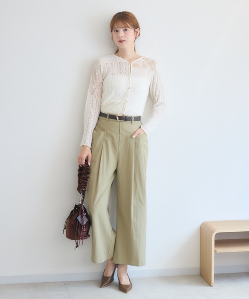 KATHARINE ROSS(キャサリンロス)の「レースブラウス/総レースシアーカーディガン(シャツ/ブラウス・レディース・オフホワイト/ブラック・FREE)」の9枚目の写真