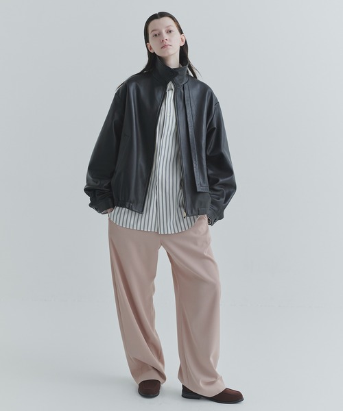 CULLNI(クルニ)の「Dry Stretch Twill Wide Curve Pants(スラックス・メンズ・ブラック/ピンクベージュ/ネイビー/アッシュブラウン・2/1/0)」の6枚目の写真