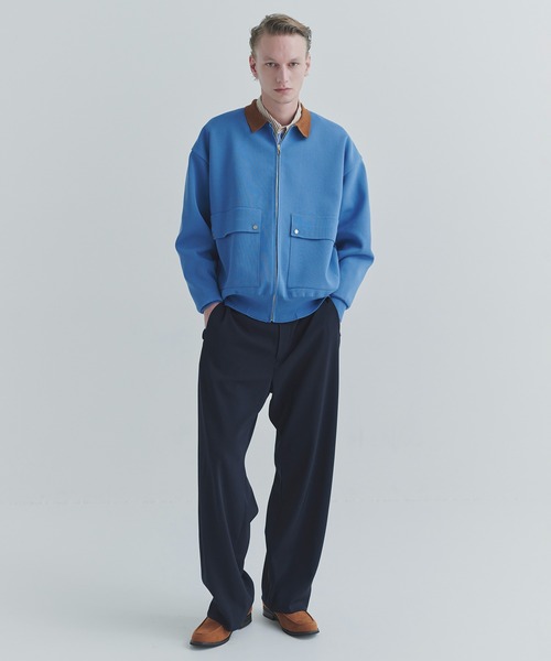 CULLNI(クルニ)の「Dry Stretch Twill Wide Curve Pants(スラックス・メンズ・ブラック/ピンクベージュ/ネイビー/アッシュブラウン・2/1/0)」の7枚目の写真