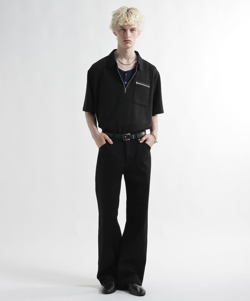 HARE(ハレ)の「【接触冷感】アソートキリカエハーフZIPカット(HARE)(Tシャツ/カットソー・メンズ・ブラック/レッド・FREE)」の11枚目の写真