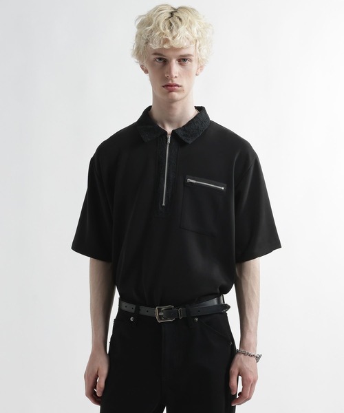 HARE(ハレ)の「【接触冷感】アソートキリカエハーフZIPカット(HARE)(Tシャツ/カットソー・メンズ・ブラック/レッド・FREE)」の5枚目の写真
