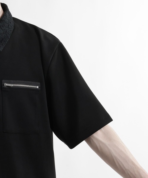 HARE(ハレ)の「【接触冷感】アソートキリカエハーフZIPカット(HARE)(Tシャツ/カットソー・メンズ・ブラック/レッド・FREE)」の16枚目の写真