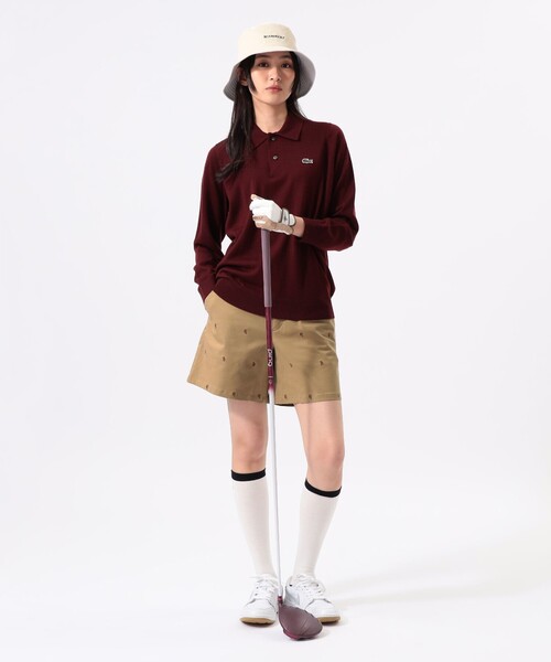 BEAMS GOLF(ビームスゴルフ)の「ORANGE LABEL / B-Teeロゴ刺繍 ストレッチ ショートパンツ(その他パンツ・レディース・ベージュ/ネイビー・SMALL/MEDIUM/LARGE)」の3枚目の写真