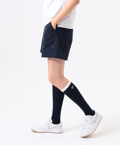 BEAMS GOLF(ビームスゴルフ)の「ORANGE LABEL / B-Teeロゴ刺繍 ストレッチ ショートパンツ(その他パンツ・レディース・ベージュ/ネイビー・SMALL/MEDIUM/LARGE)」の8枚目の写真
