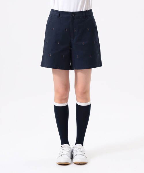 BEAMS GOLF(ビームスゴルフ)の「ORANGE LABEL / B-Teeロゴ刺繍 ストレッチ ショートパンツ(その他パンツ・レディース・ベージュ/ネイビー・SMALL/MEDIUM/LARGE)」の9枚目の写真