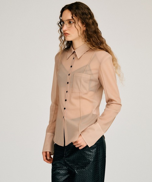 PRANK PROJECT(プランクプロジェクト)の「【2026Autumn Pre-Order】メロートリムシャツ / Mellow Trim Shirt(シャツ/ブラウス・レディース・ベージュ/ネイビー・FREE)」の9枚目の写真