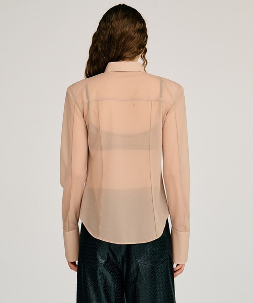 PRANK PROJECT(プランクプロジェクト)の「【2026Autumn Pre-Order】メロートリムシャツ / Mellow Trim Shirt(シャツ/ブラウス・レディース・ベージュ/ネイビー・FREE)」の10枚目の写真