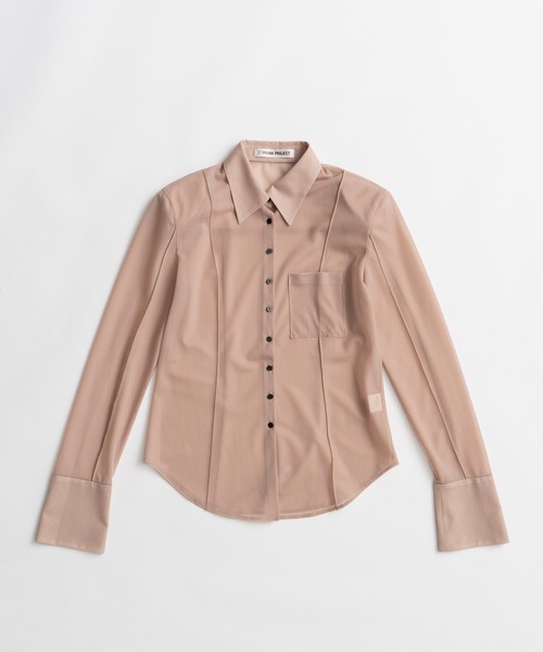 PRANK PROJECT(プランクプロジェクト)の「【2026Autumn Pre-Order】メロートリムシャツ / Mellow Trim Shirt(シャツ/ブラウス・レディース・ベージュ/ネイビー・FREE)」の12枚目の写真