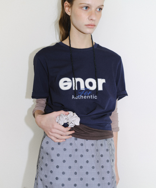 EN OR（エンオール）の「[CORE] CORE SHORT SLEEVE T-SHIRT - NAVY（Tシャツ/カットソー・レディース・その他・FREE）」の2枚目の写真