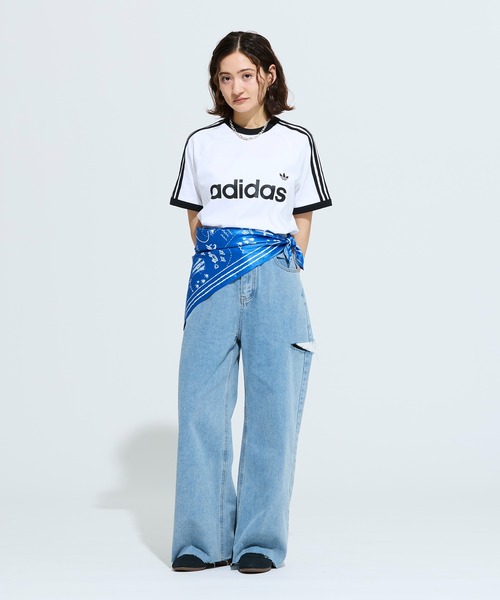 adidas(アディダス)の「ピン&スカーフ / アディダスオリジナルス adidas Originals(バンダナ/スカーフ・メンズ・ブルー・FREE)」の4枚目の写真