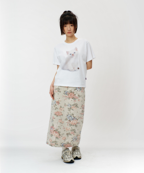 LAUGHER(ラファー)の「ネコTシャツ - ホワイト(Tシャツ/カットソー・レディース・その他・LARGE/MEDIUM/SMALL/X-LARGE)」の5枚目の写真