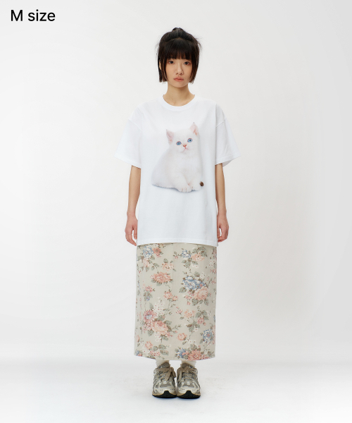 LAUGHER(ラファー)の「ネコTシャツ - ホワイト(Tシャツ/カットソー・レディース・その他・LARGE/MEDIUM/SMALL/X-LARGE)」の9枚目の写真