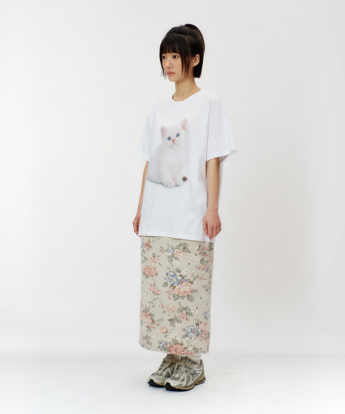 LAUGHER(ラファー)の「ネコTシャツ - ホワイト(Tシャツ/カットソー・レディース・その他・LARGE/MEDIUM/SMALL/X-LARGE)」の10枚目の写真