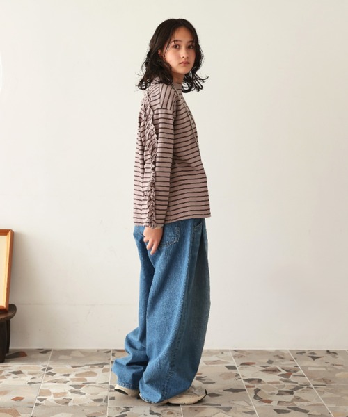 Ocean&Ground(オーシャン&グラウンド)の「WS デニムカーブパンツ(その他パンツ・レディース・ブラック/ダークインディゴブルー/ケミカルウォッシュ・FREE)」の12枚目の写真