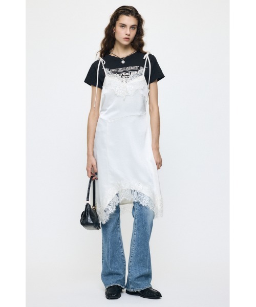 MOUSSY(マウジー)の「EXTRA NEWS PAPER Tシャツ(Tシャツ/カットソー・レディース・オフホワイト/ブラック/ライトピンク・FREE)」の15枚目の写真